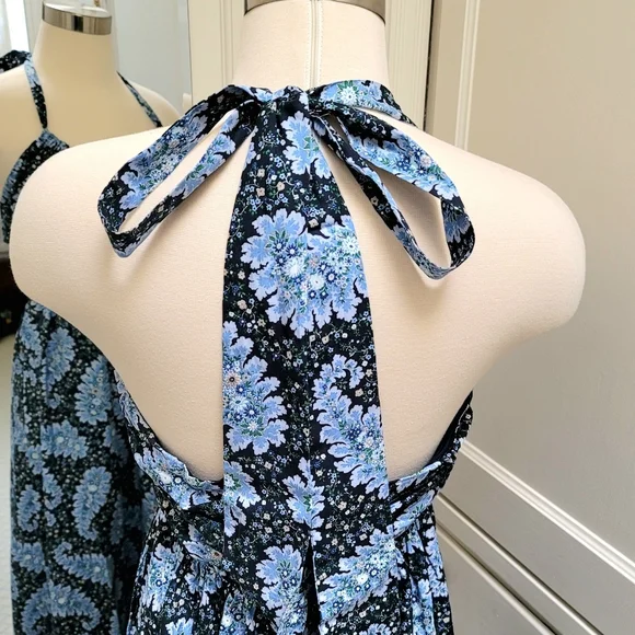 New! J. Crew size 8 Collection Halter Cutout Dress in Ratti Pacific Paisley NWT - Picture 2 of 15